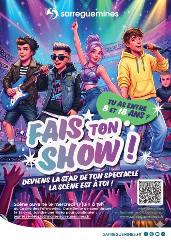 Fais ton show : appel &agrave; candidature sc&egrave;ne ouverte pour les 8-18 ans 