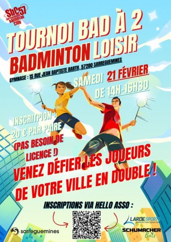 Tournoi de badminton ouvert &agrave; tous
