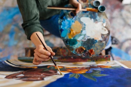 Art abstrait : peinture intuitive de Valérie Rendel