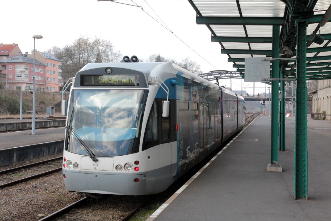 Le tram qui relie Sarreguemines à l'Allemagne