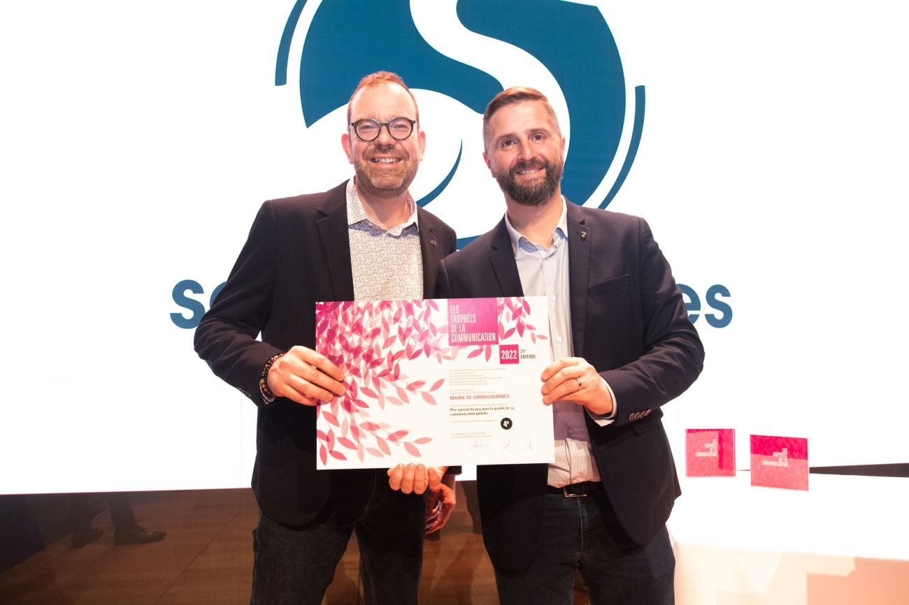 Grégory BITSCH, responsable de la Communication de Sarreguemines, et Sébastien JUNG, adjoint au Maire